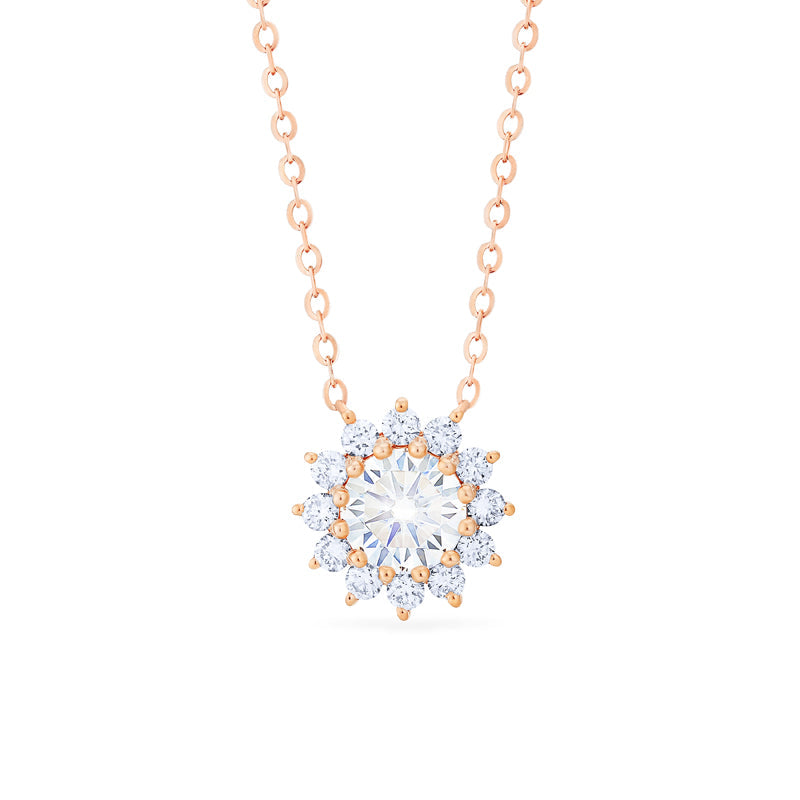 [Rosalie] Vintage Bloom Necklace in Moissanite