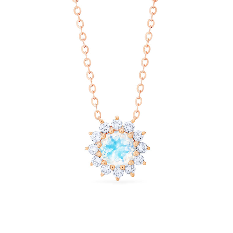 [Rosalie] Vintage Bloom Necklace in Moonstone