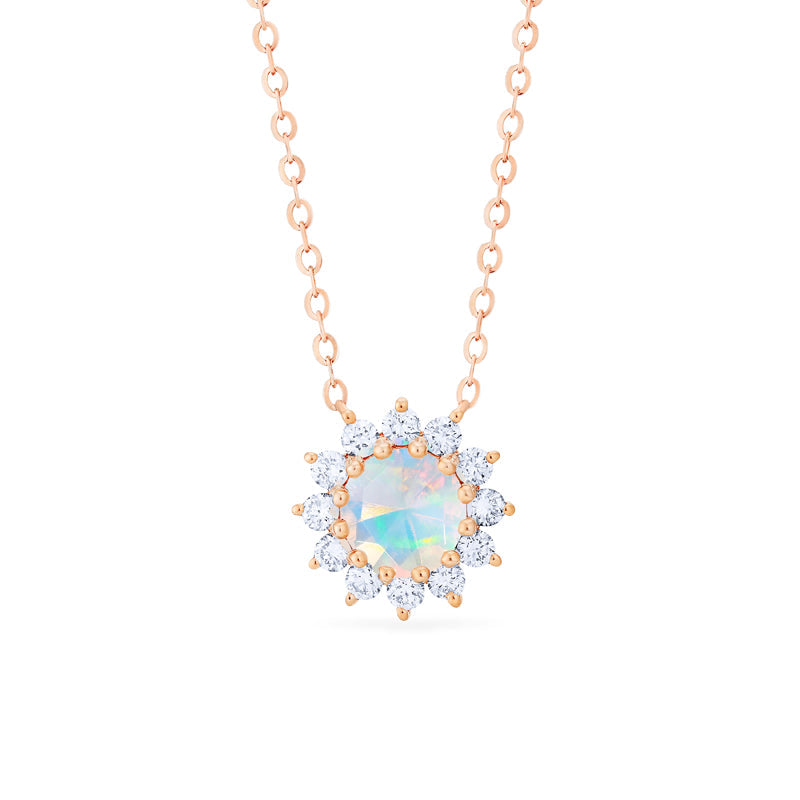 [Rosalie] Vintage Bloom Necklace in Opal