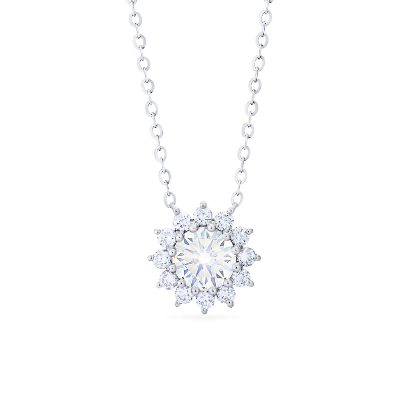 [Rosalie] Vintage Bloom Necklace in Moissanite