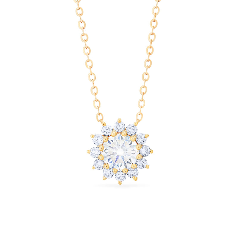 [Rosalie] Vintage Bloom Necklace in Moissanite