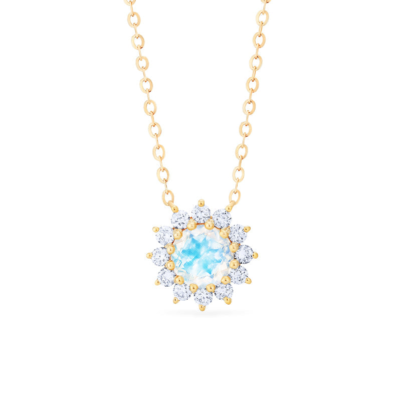 [Rosalie] Vintage Bloom Necklace in Moonstone