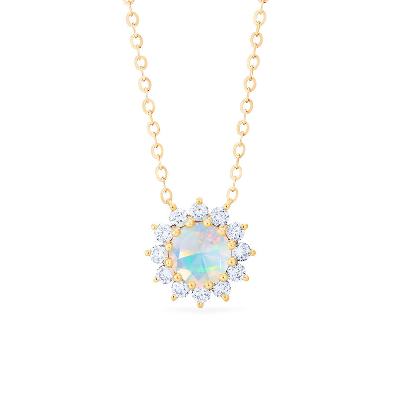 [Rosalie] Vintage Bloom Necklace in Opal