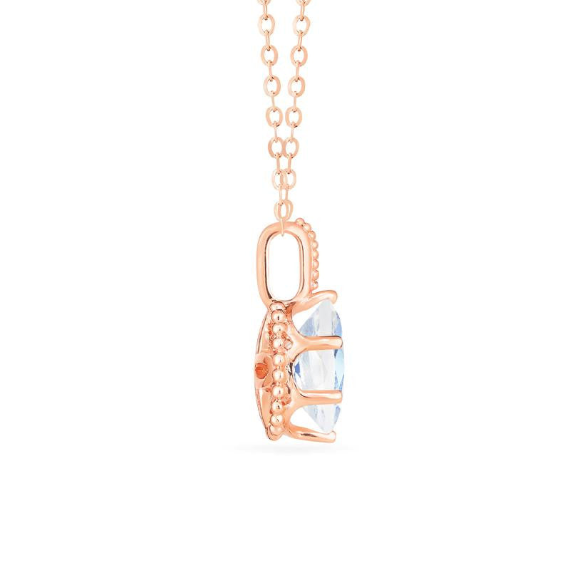 [Evelina] Vintage Classic Crown Oval Cut Necklace in Moonstone