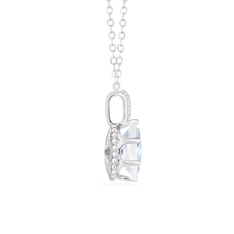 [Evelina] Vintage Classic Crown Oval Cut Necklace in Moonstone