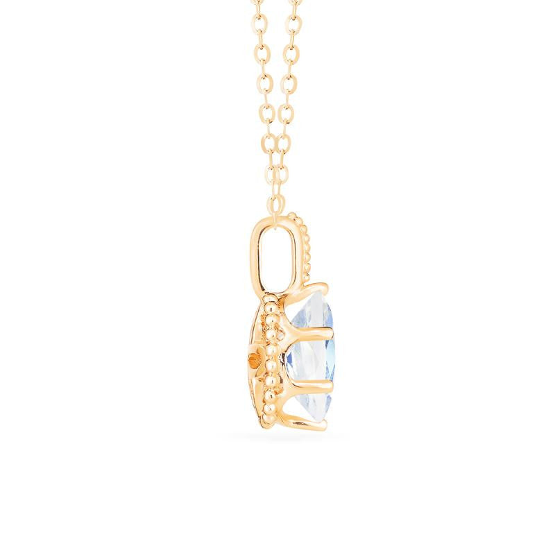 [Evelina] Vintage Classic Crown Oval Cut Necklace in Moonstone