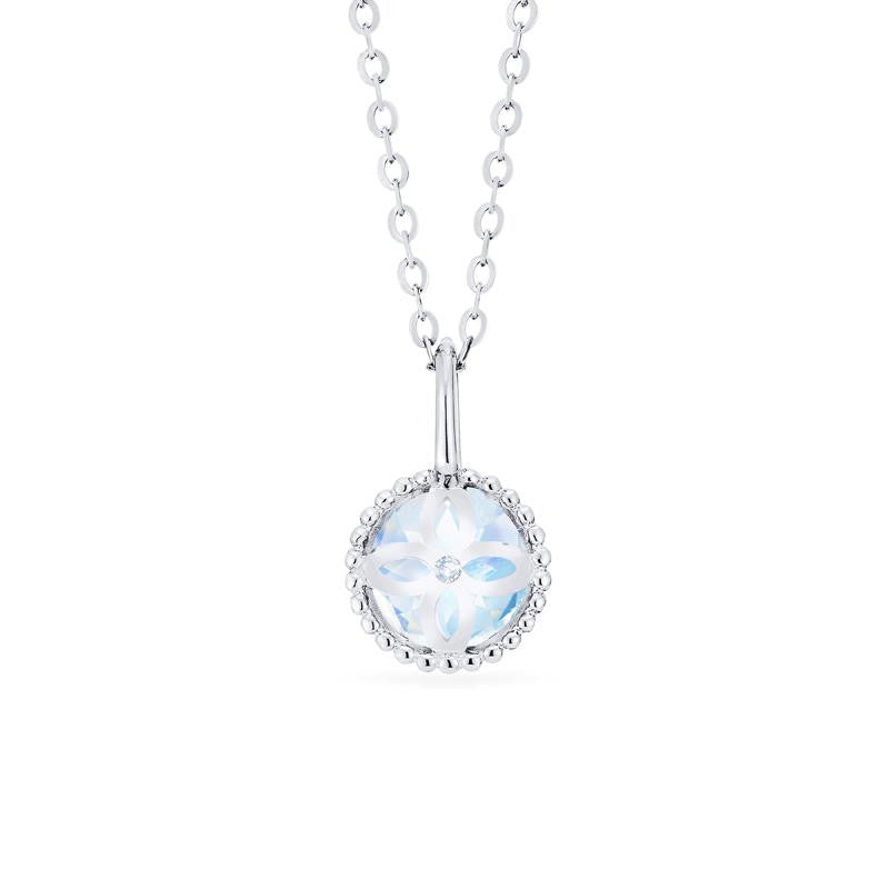 [Evelyn] Vintage Classic Crown Necklace in Moonstone