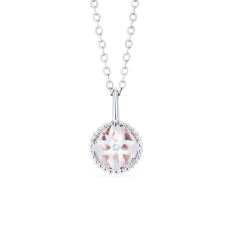 [Evelyn] Vintage Classic Crown Necklace in Morganite