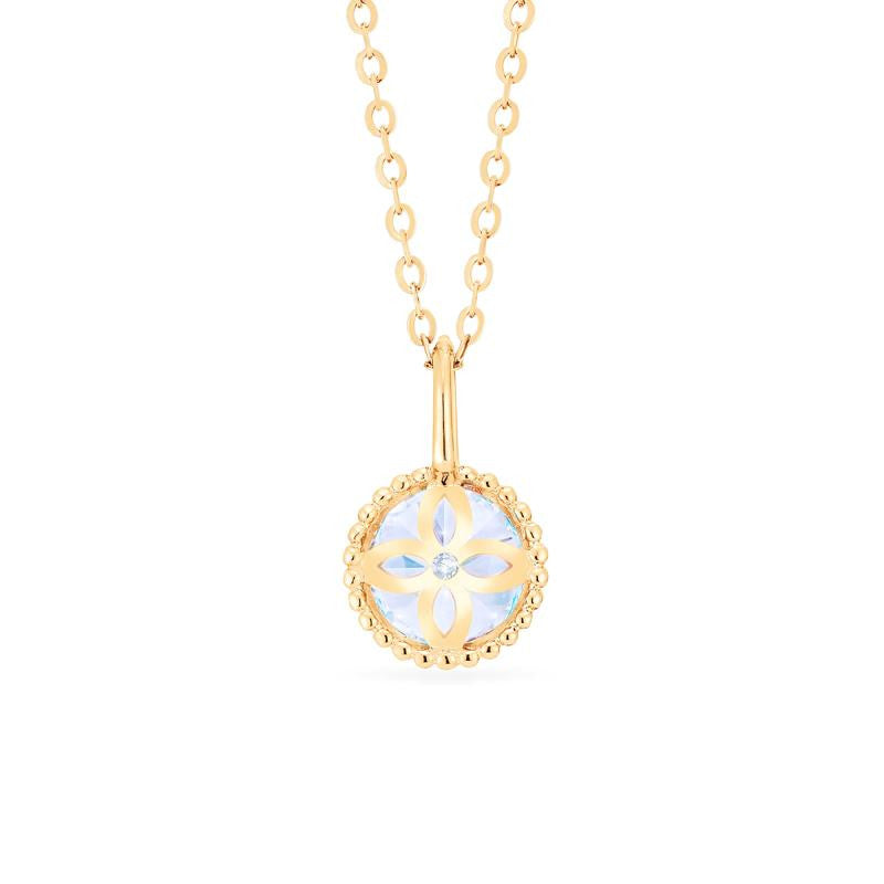 [Evelyn] Vintage Classic Crown Necklace in Moissanite