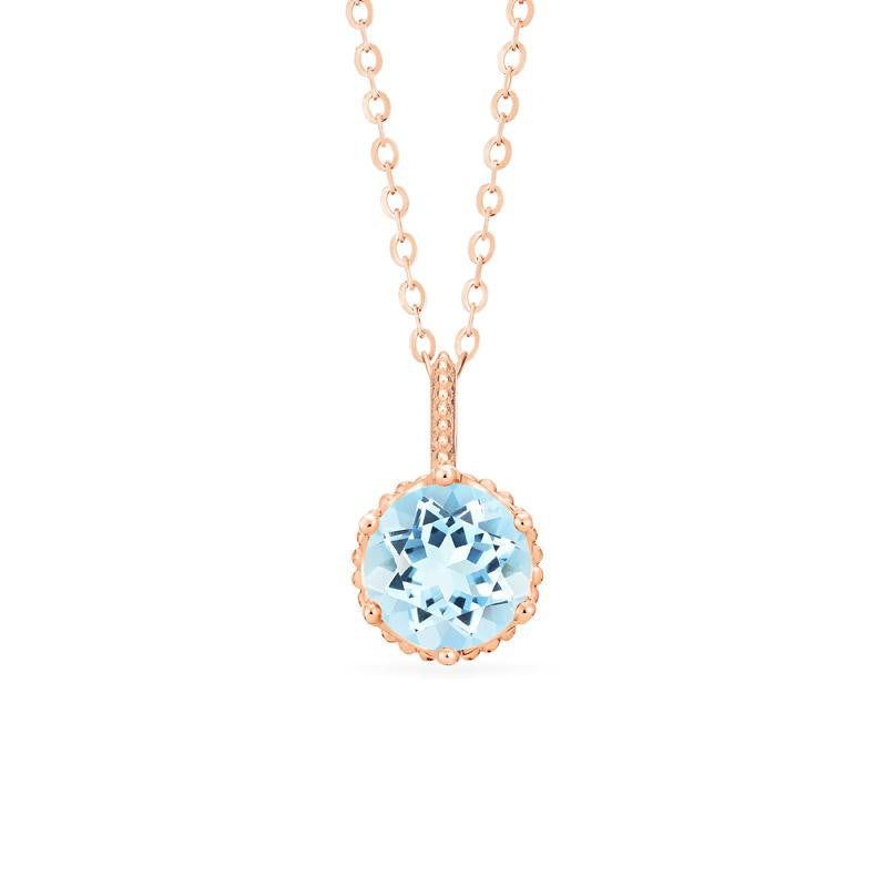 [Evelyn] Vintage Classic Crown Necklace in Aquamarine