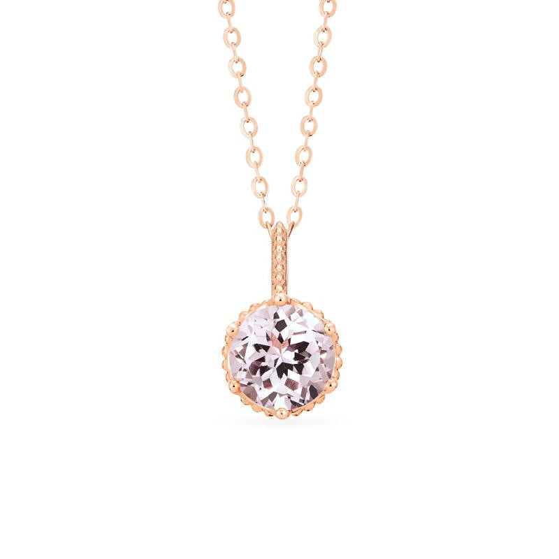 [Evelyn] Vintage Classic Crown Necklace in Morganite