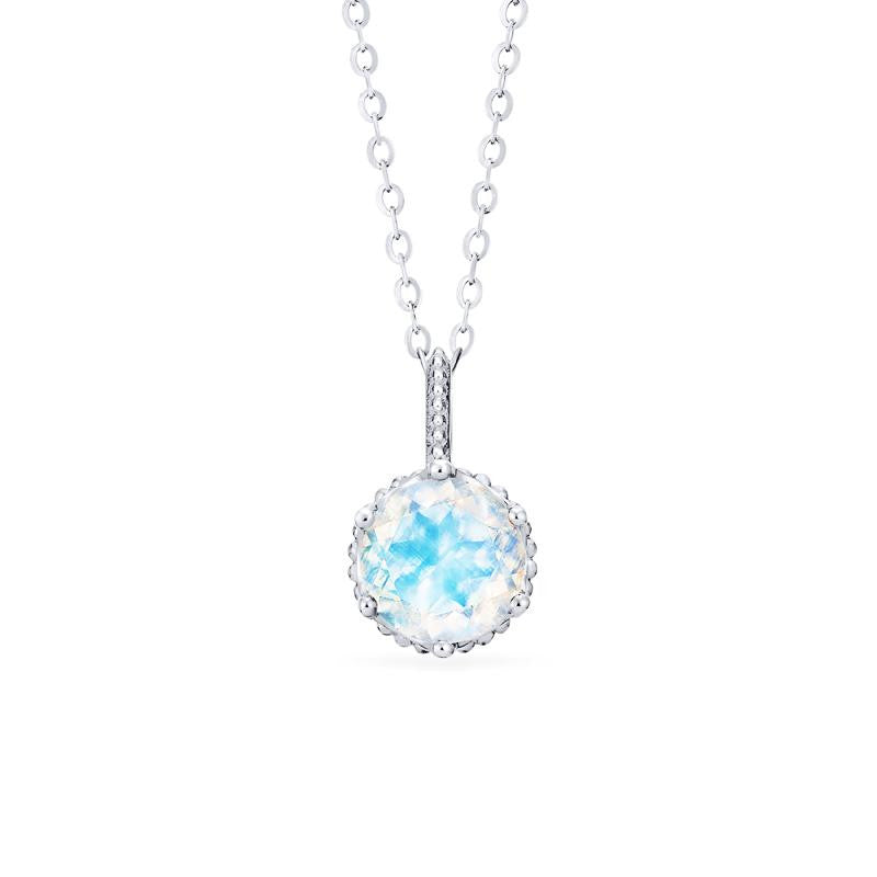 [Evelyn] Vintage Classic Crown Necklace in Moonstone