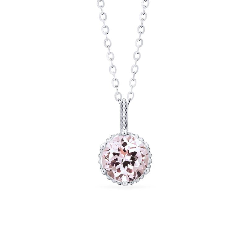 [Evelyn] Vintage Classic Crown Necklace in Morganite