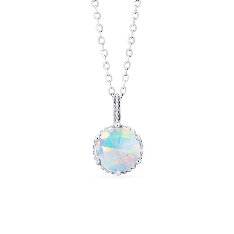 [Evelyn] Vintage Classic Crown Necklace in Opal