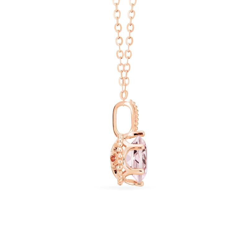 [Evelyn] Vintage Classic Crown Necklace in Morganite