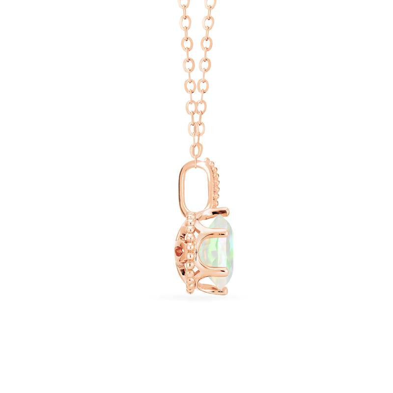 [Evelyn] Vintage Classic Crown Necklace in Opal