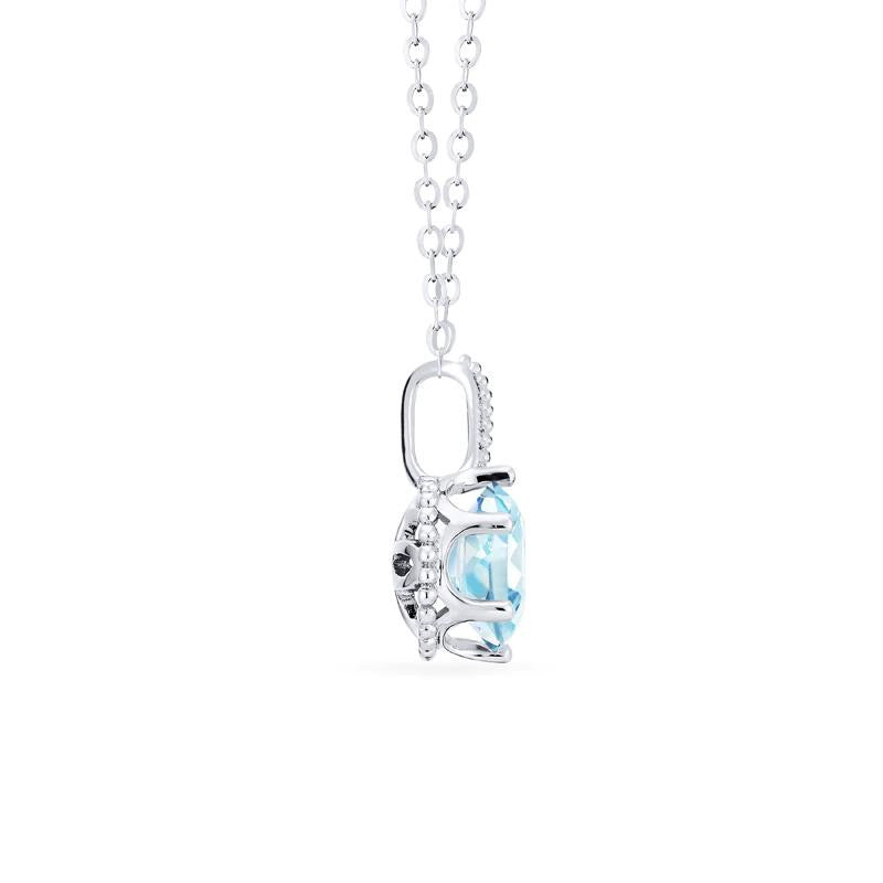[Evelyn] Vintage Classic Crown Necklace in Aquamarine