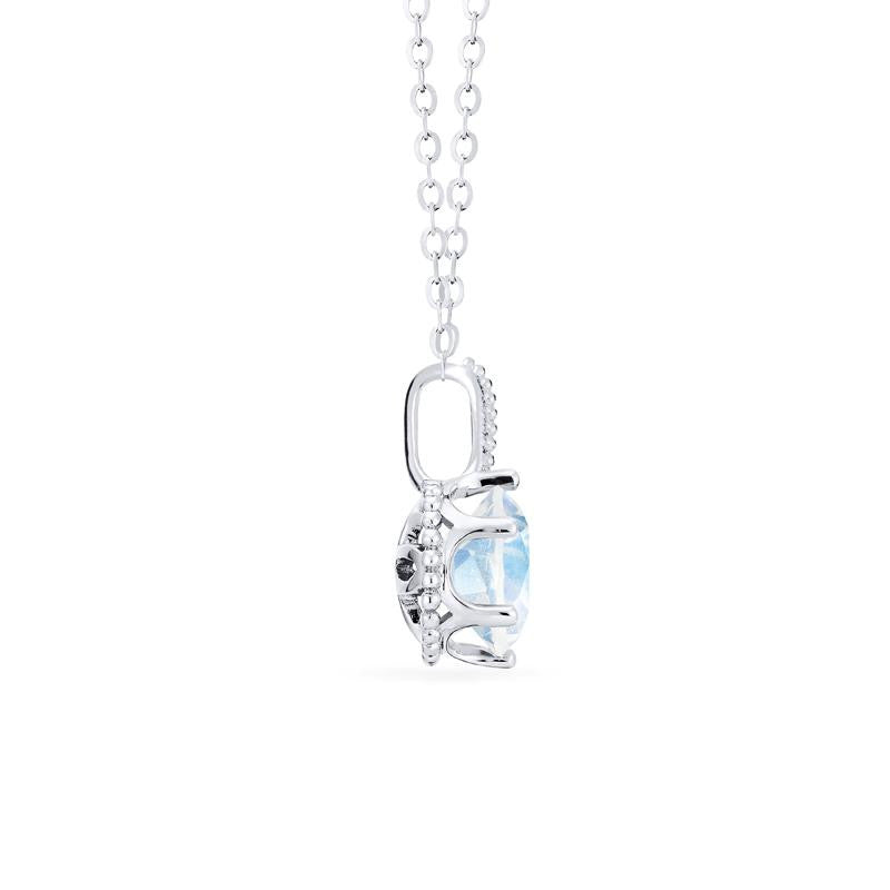 [Evelyn] Vintage Classic Crown Necklace in Moonstone