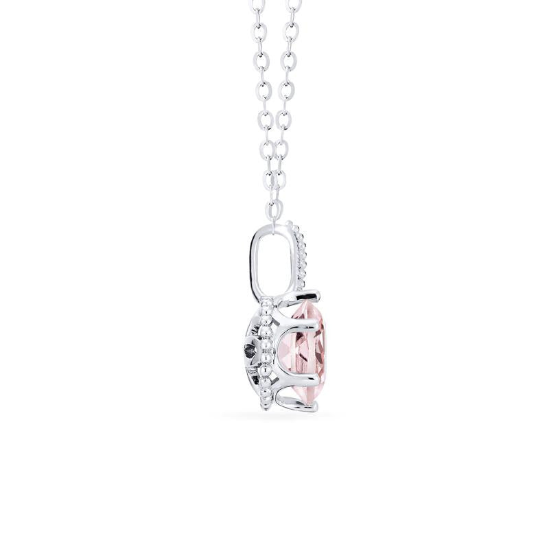 [Evelyn] Vintage Classic Crown Necklace in Morganite