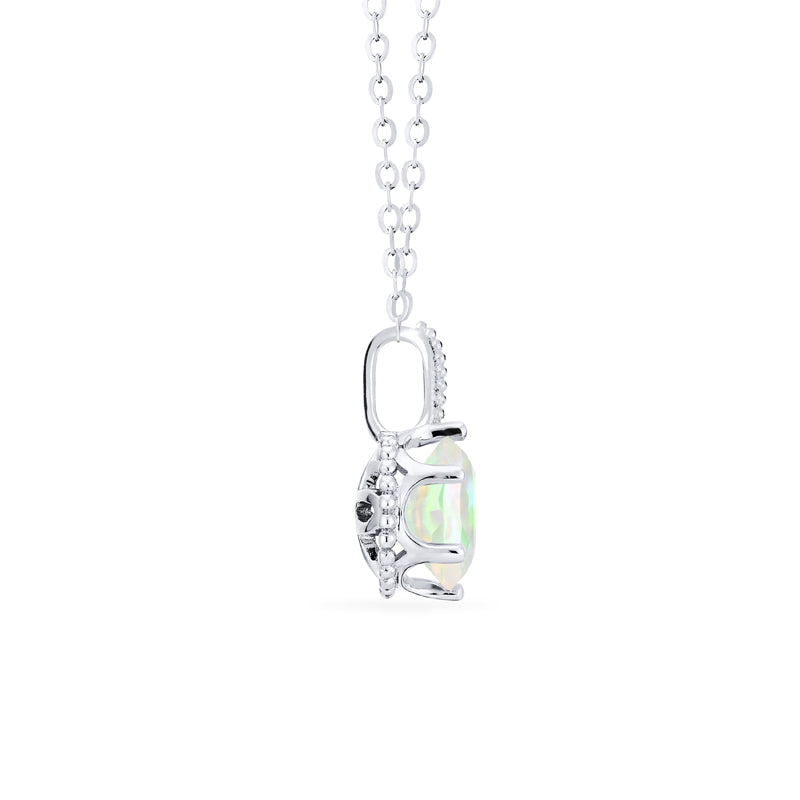 [Evelyn] Vintage Classic Crown Necklace in Opal
