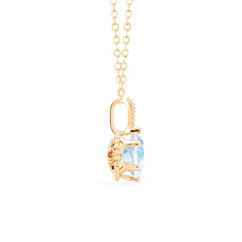 [Evelyn] Vintage Classic Crown Necklace in Moonstone