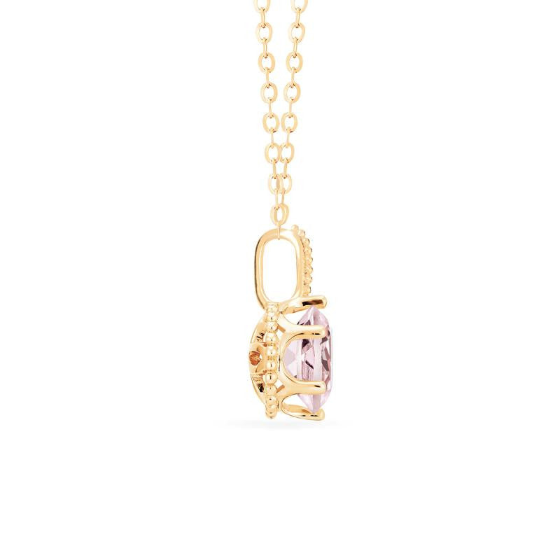 [Evelyn] Vintage Classic Crown Necklace in Morganite