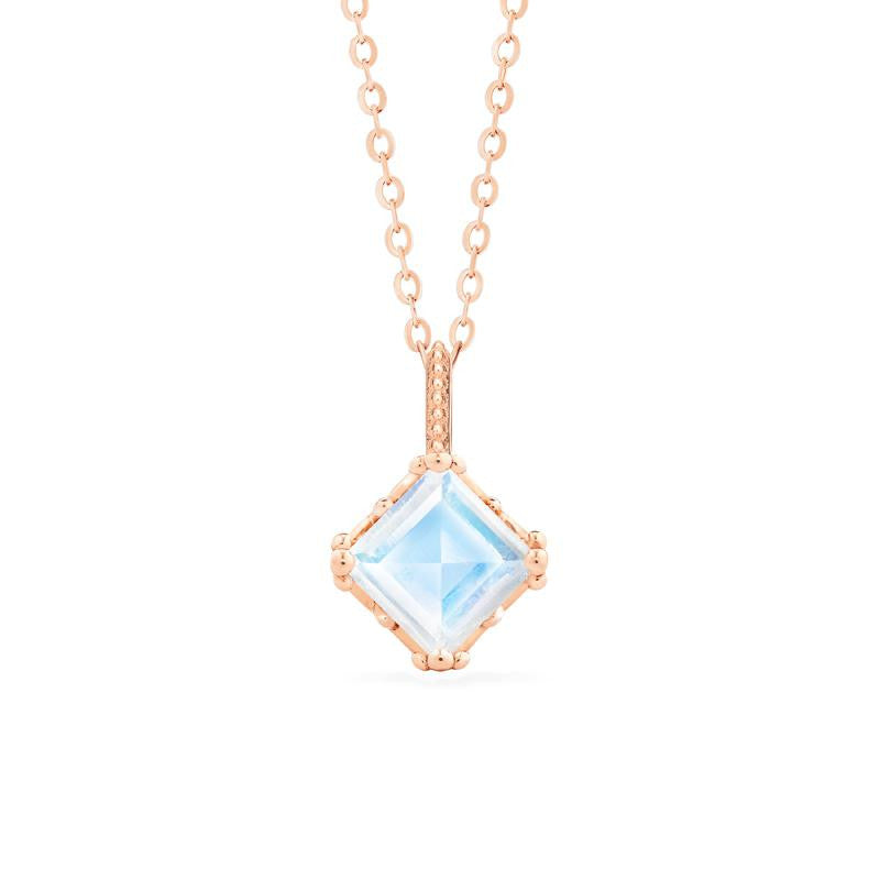 [Astoria] Fluer De Lis Princess Cut Necklace in Moonstone