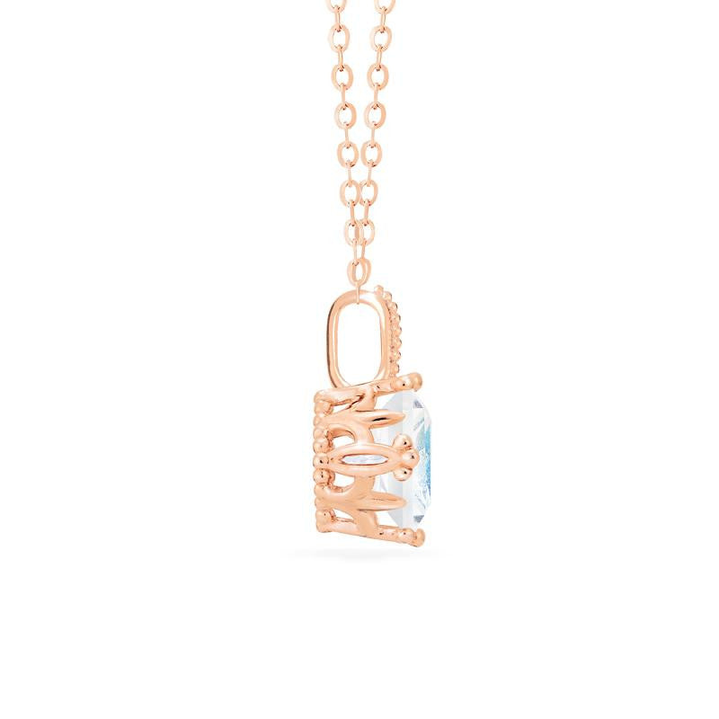 [Astoria] Fluer De Lis Princess Cut Necklace in Moonstone