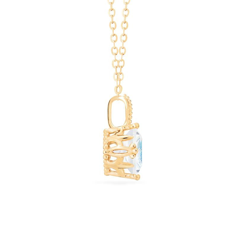 [Astoria] Fluer De Lis Princess Cut Necklace in Moonstone