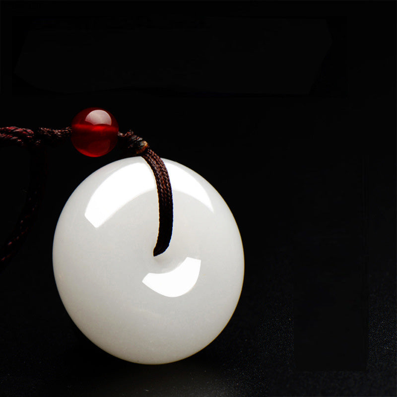 Natural White Jade Purity Necklace