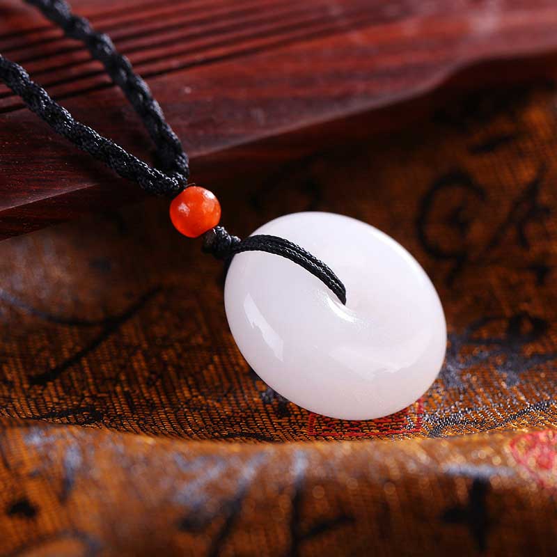 Natural White Jade Purity Necklace