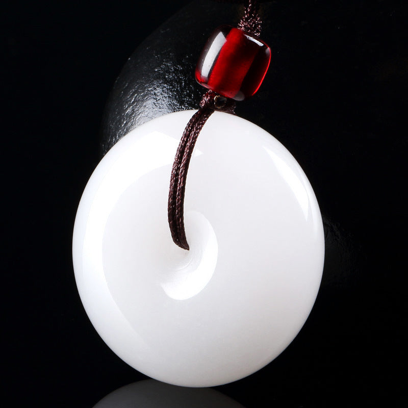 Natural White Jade Purity Necklace