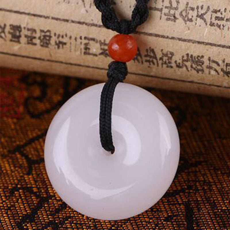 Natural White Jade Purity Necklace