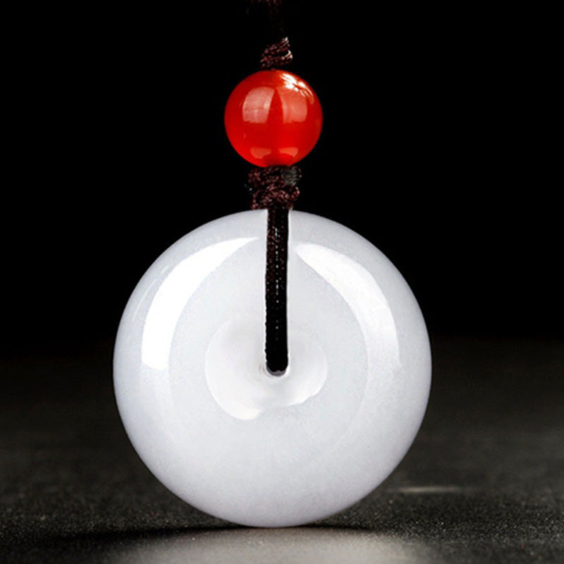 Natural White Jade Purity Necklace