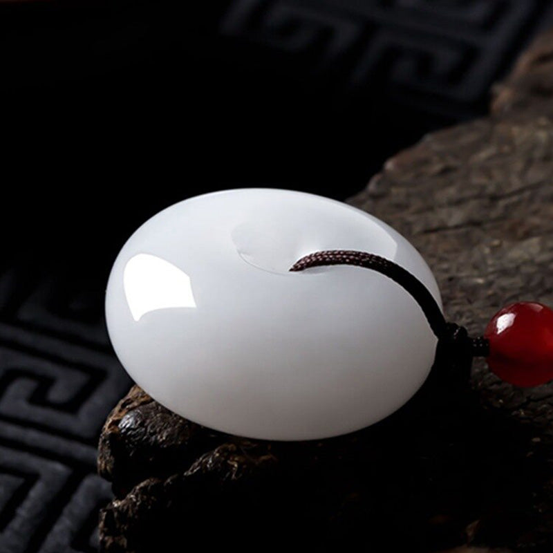 Natural White Jade Purity Necklace
