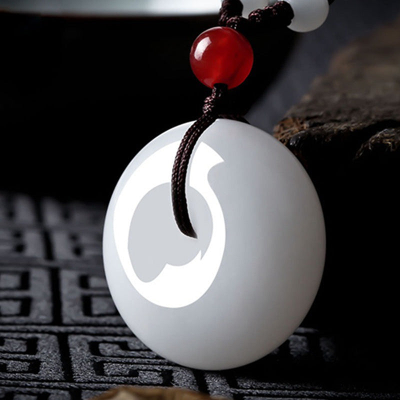 Natural White Jade Purity Necklace