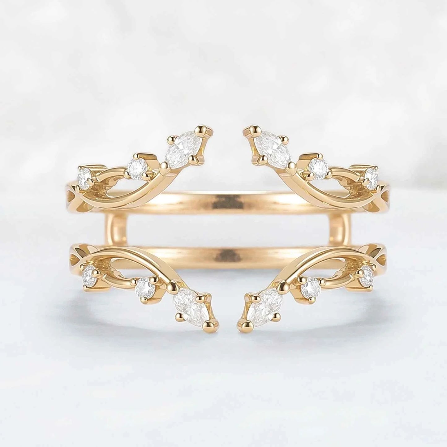 Nature Inspired Moissanite Vine Enhancer Ring