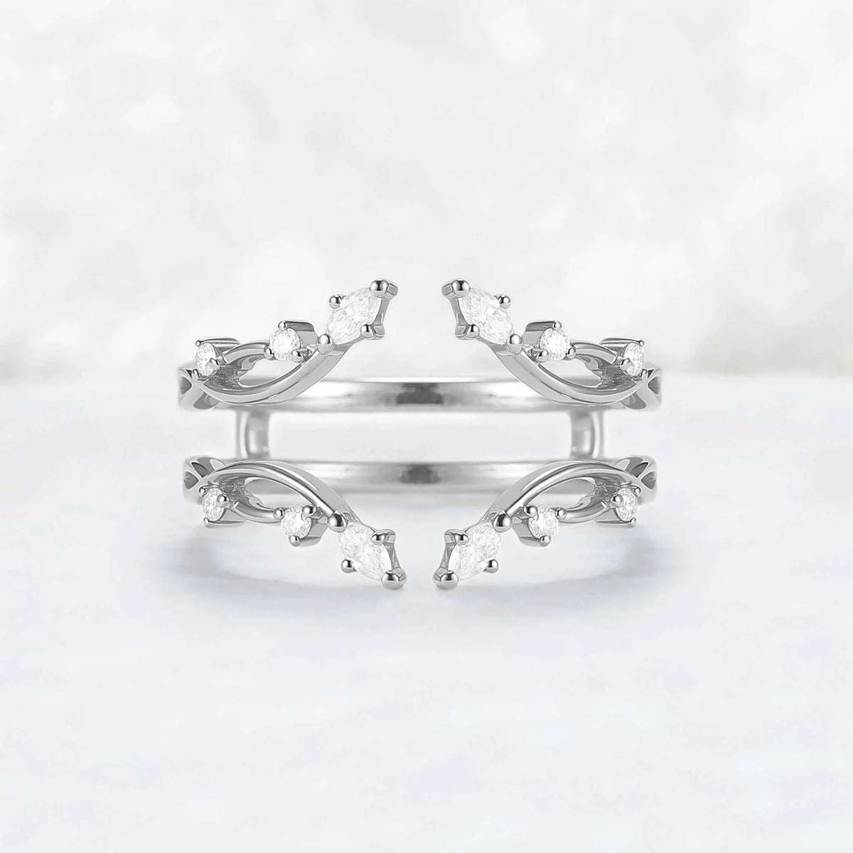 Nature Inspired Moissanite Vine Enhancer Ring