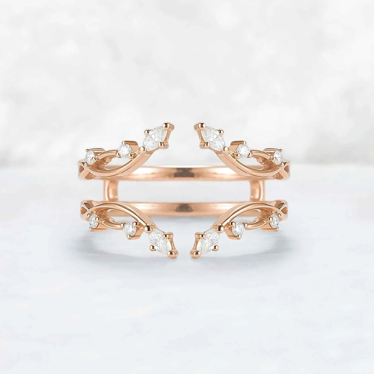 Nature Inspired Moissanite Vine Enhancer Ring