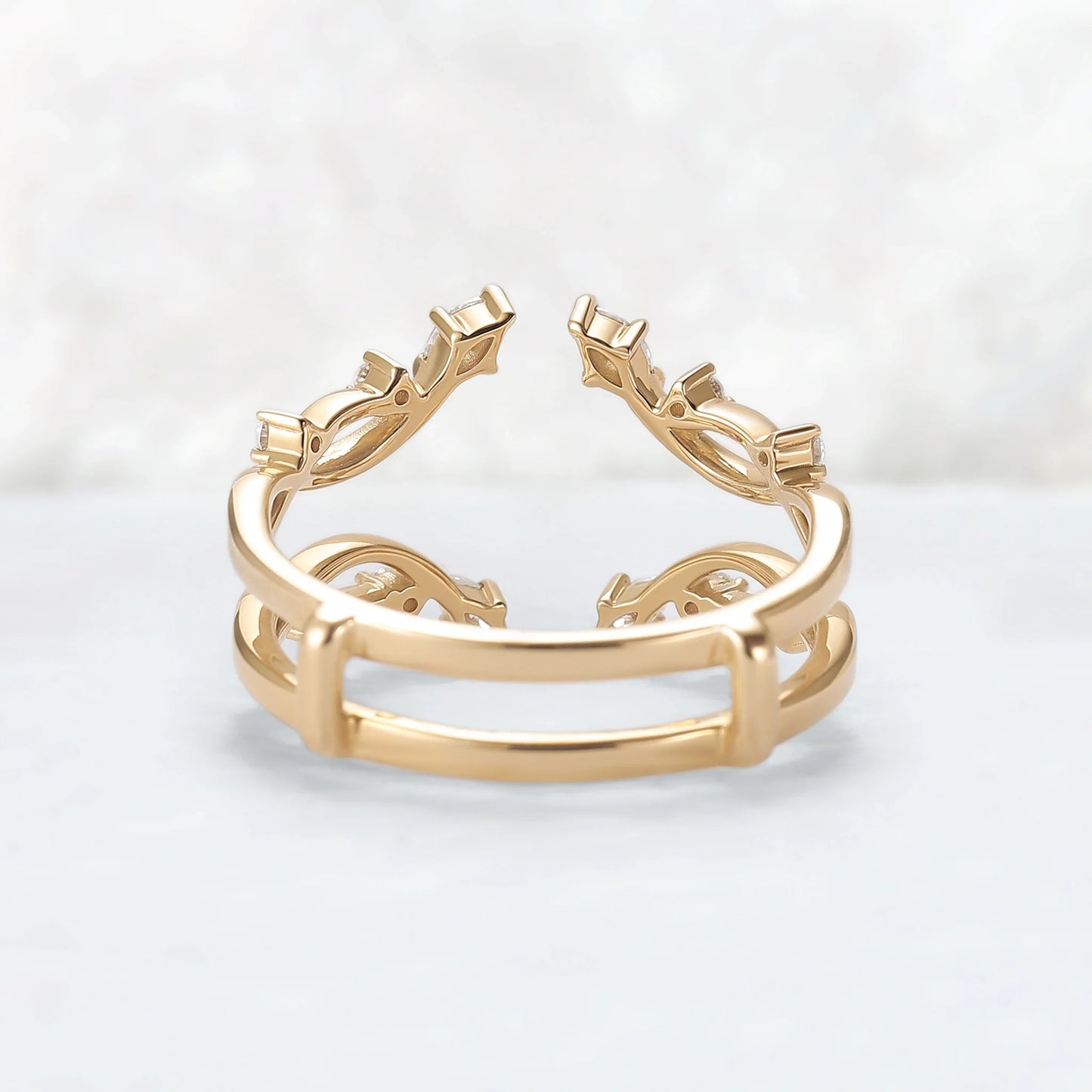 Nature Inspired Moissanite Vine Enhancer Ring