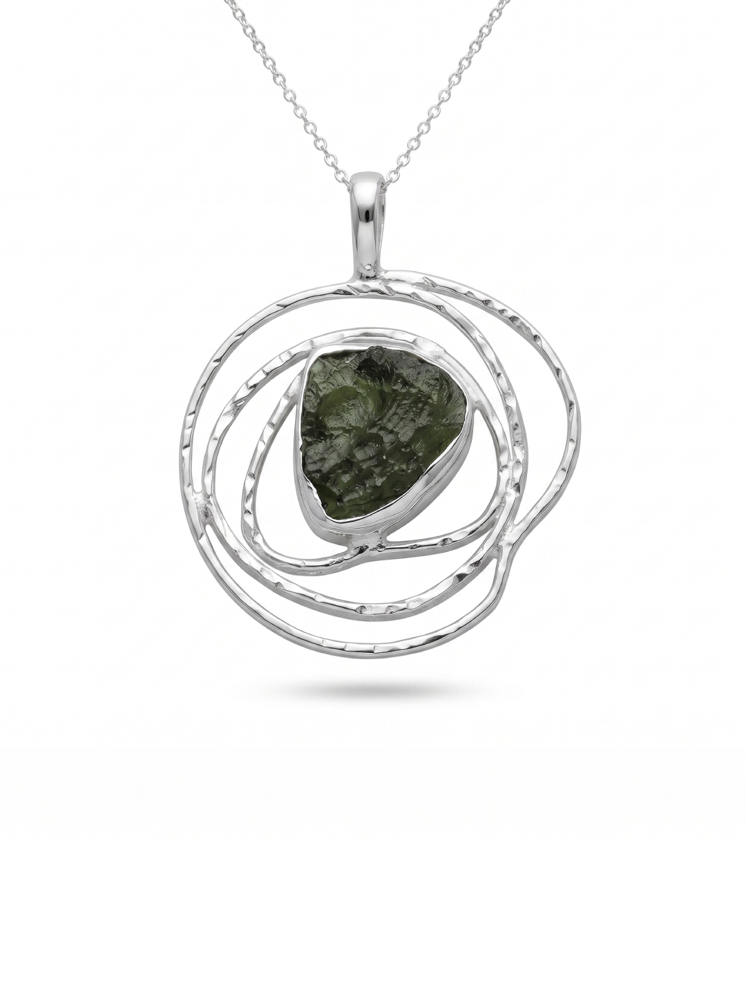 Raw Moldavite Pendant, Natural Gemstone Handmade Jewelry, Necklace For Women's, Jewelry For Christmas, Gift For Girls, 925 Sterling Silver