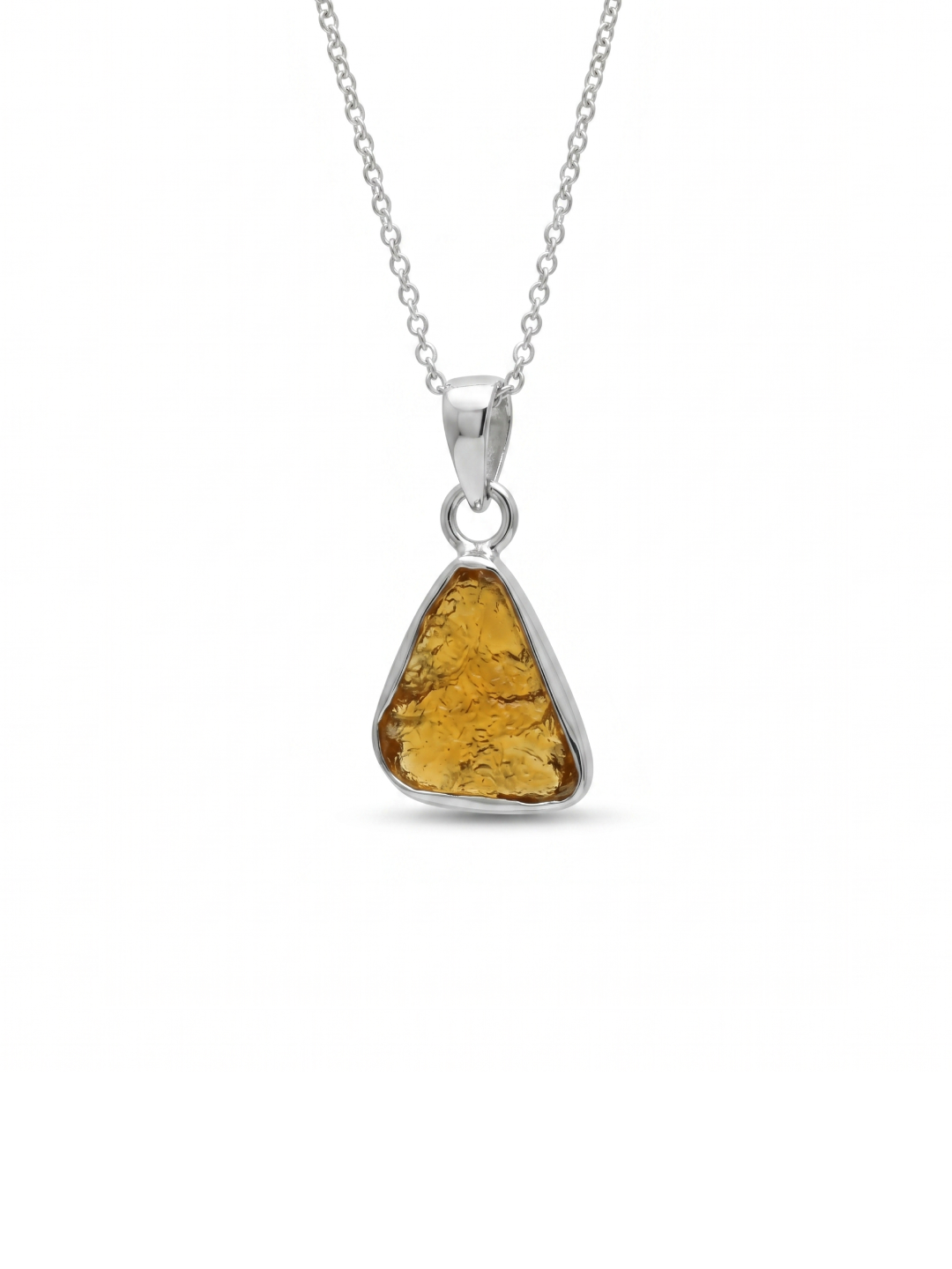 Natural Moldavite Pendant, 925 Solid Sterling Silver, Best Handmade Pendant, Genuine Czech Republic Moldavite Gemstone Pendant