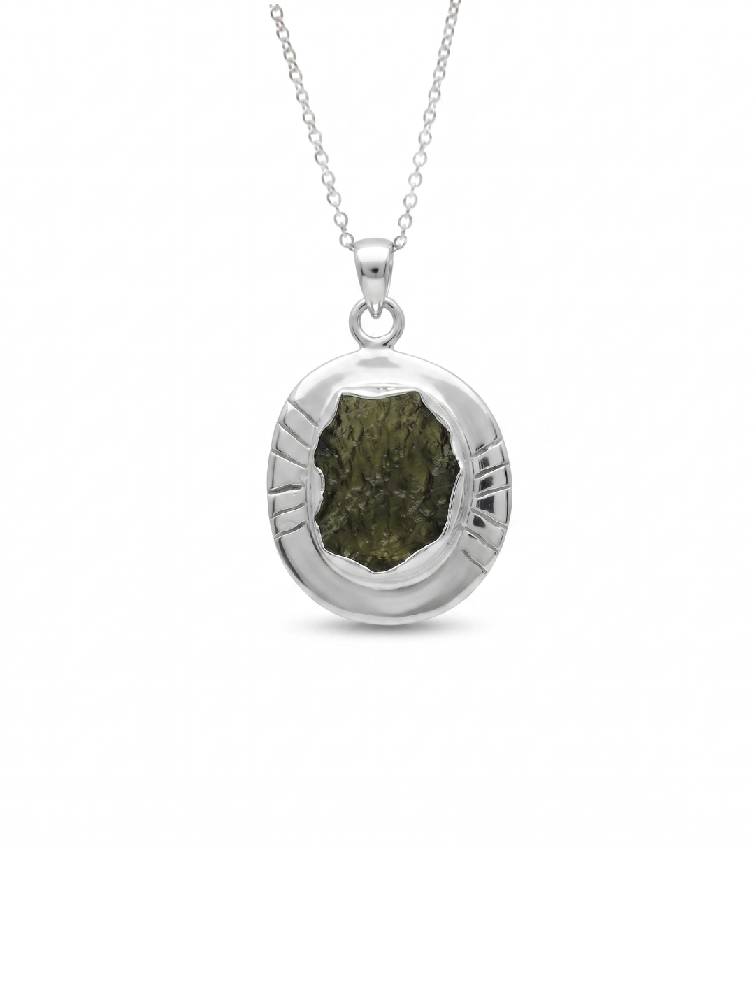 Moldavite Raw Gemstone Pendant, Handmade Gemstone Jewelry, Authentic Moldavite From Czech Republic, Pendant For Girls, 925 Sterling Silver