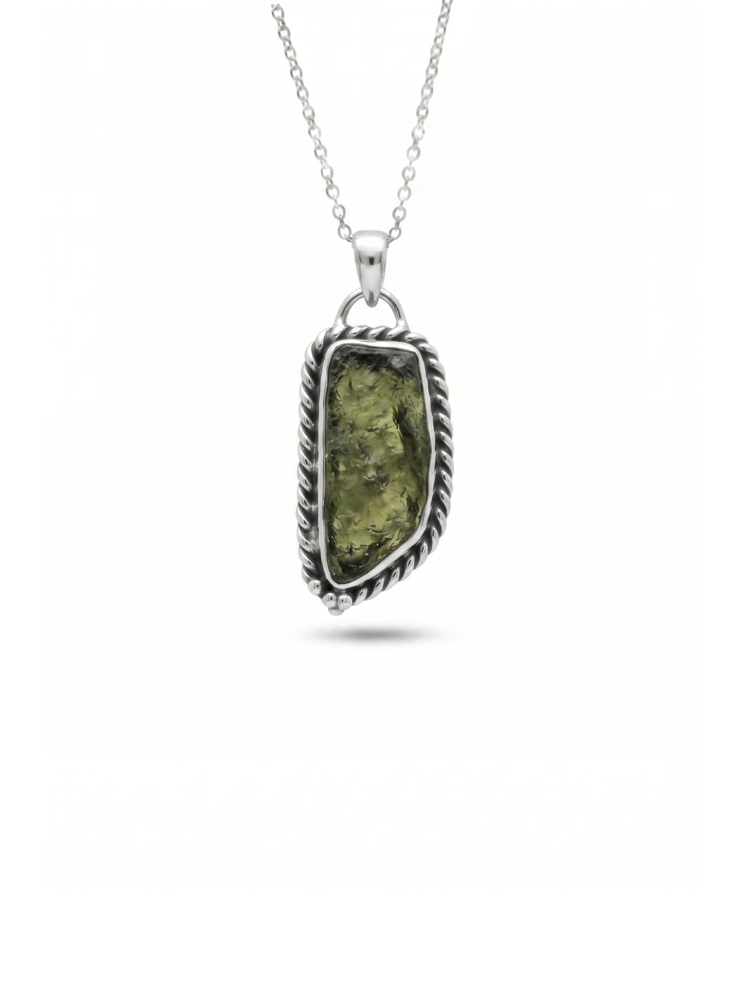 Moldavite Handmade Pendant, 100% Natural With Certified Gemstone, 925 Sterling Silver Pendant, Authentic Moldavite Pendant
