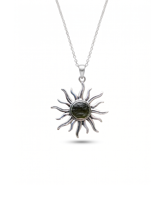 Certified Rough Moldavite Pendant, 925 Solid Sterling Silver Handmade Designer Pendant, 100% Natural Moldavite Gemstone Pendant Gift For Her