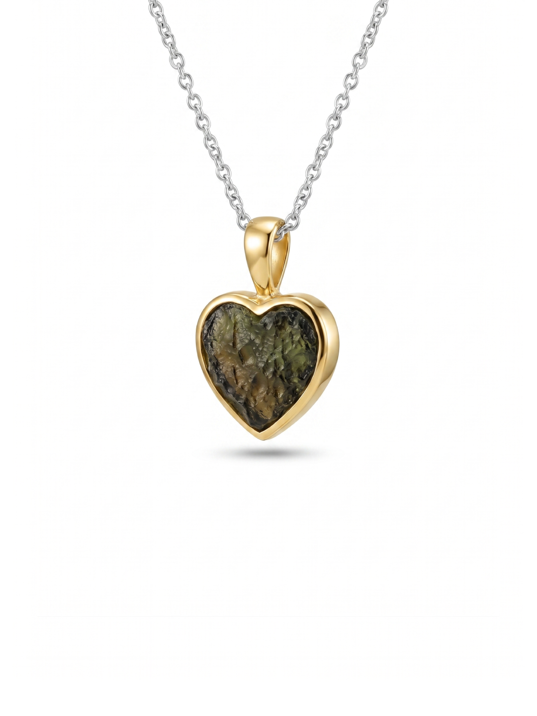Certified Rough Moldavite Necklace 925 Solid Sterling Silver Handmade Designer Necklace, 100% Natural Moldavite Gemstone Necklace