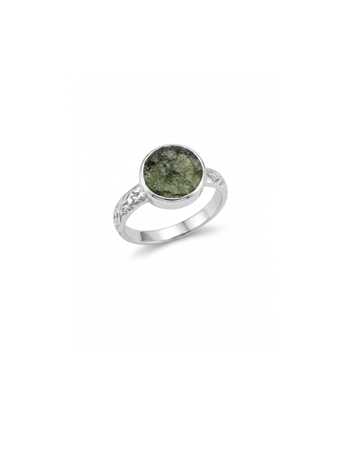 Natural Raw Moldavite Ring, 925 Solid Sterling Silver Czech Republic Raw Gemstone Handmade Jewelry Ring Gift For Her