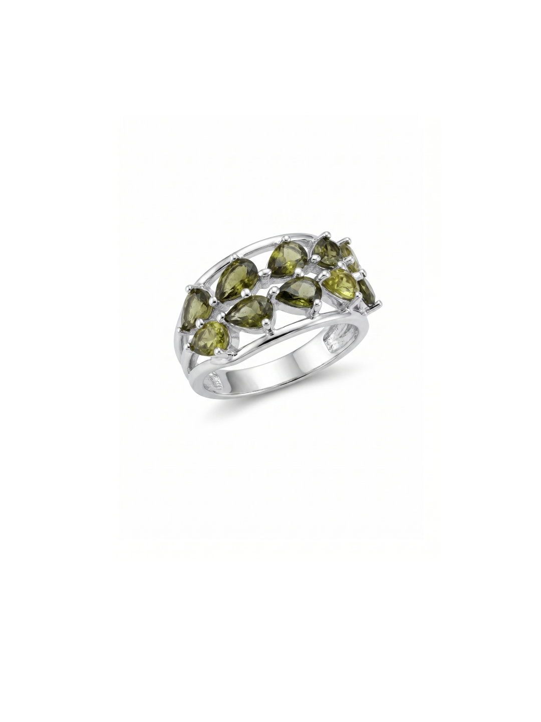 Moldavite Ring,925 Solid Sterling Silver Ring, Raw Stone Moldavite, Genuine Czech Republic Moldavite Gemstone Ring, Gift For Mom