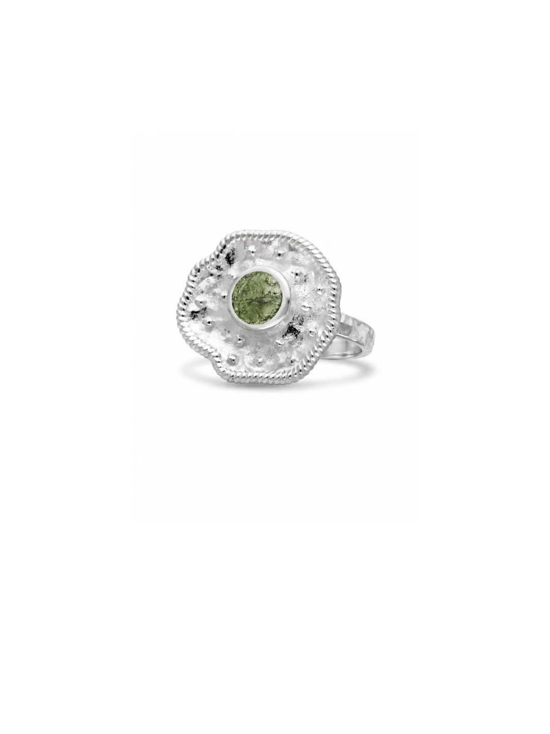Authentic Natural Moldavite Ring, 925 Solid Sterling Silver, Best Handmade Ring, Genuine Czech Republic Moldavite Gemstone Ring