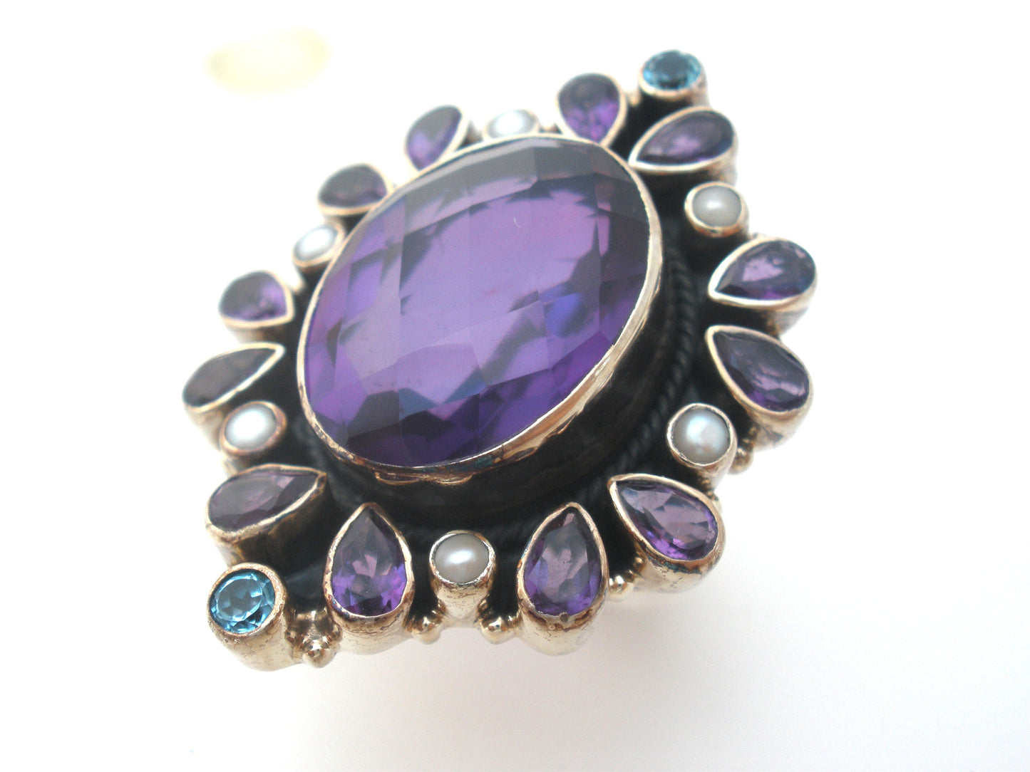Nicky Butler Amethyst Sterling Ring Size 6